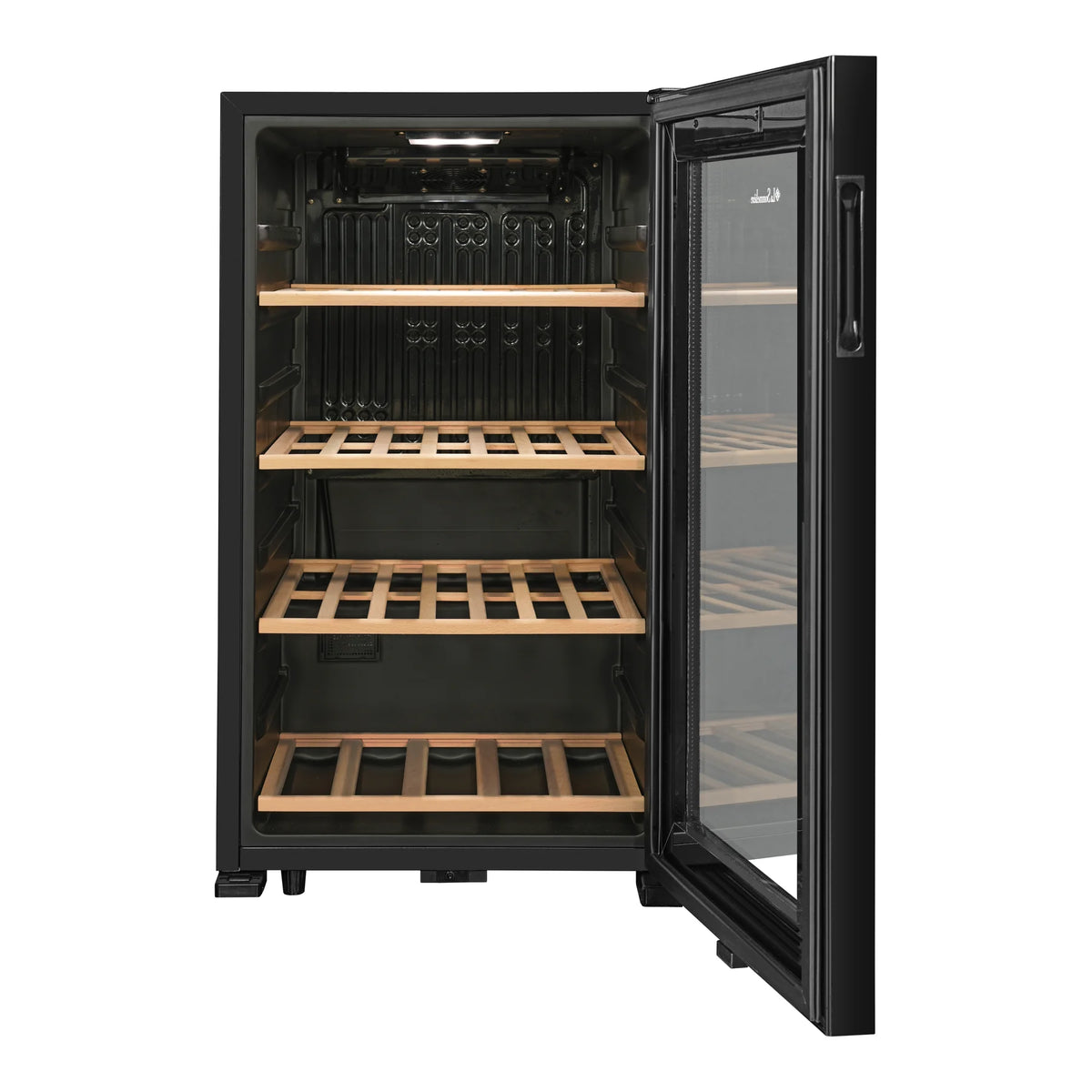 La Sommelière SMART36 34-bottle wine cooler empty front view with open door