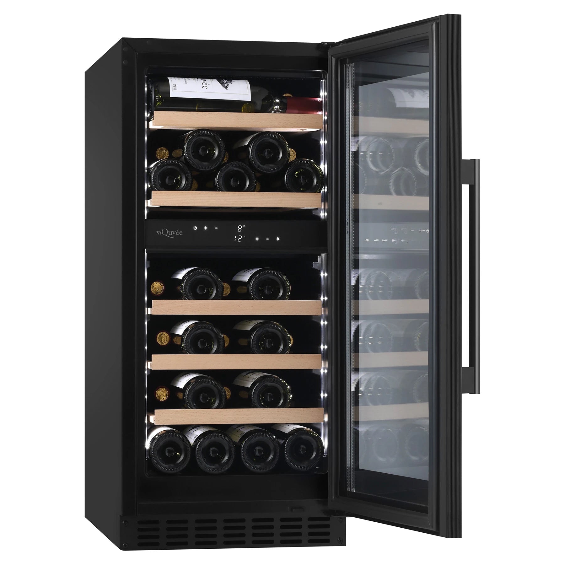 Wine Cooler 34 bottles mQuvée WineCave 800 40D Fullglass Dual-zone