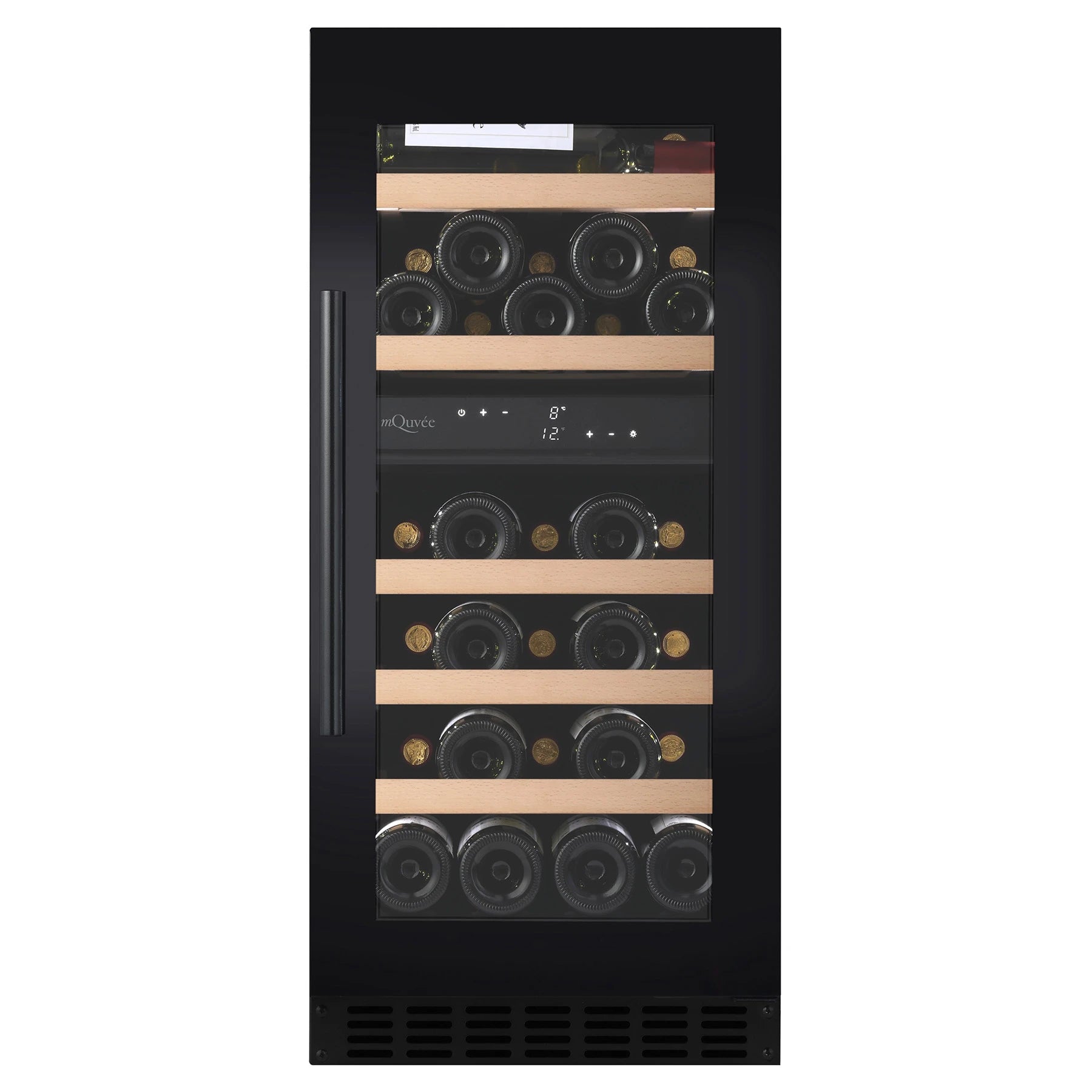 Wine Cooler 34 bottles mQuvée WineCave 800 40D Fullglass Dual-zone