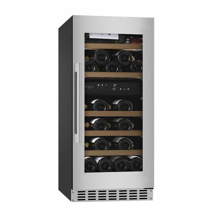 Wine Cooler 34 bottles mQuvée WineCave 800 40D Stainless dual-zone