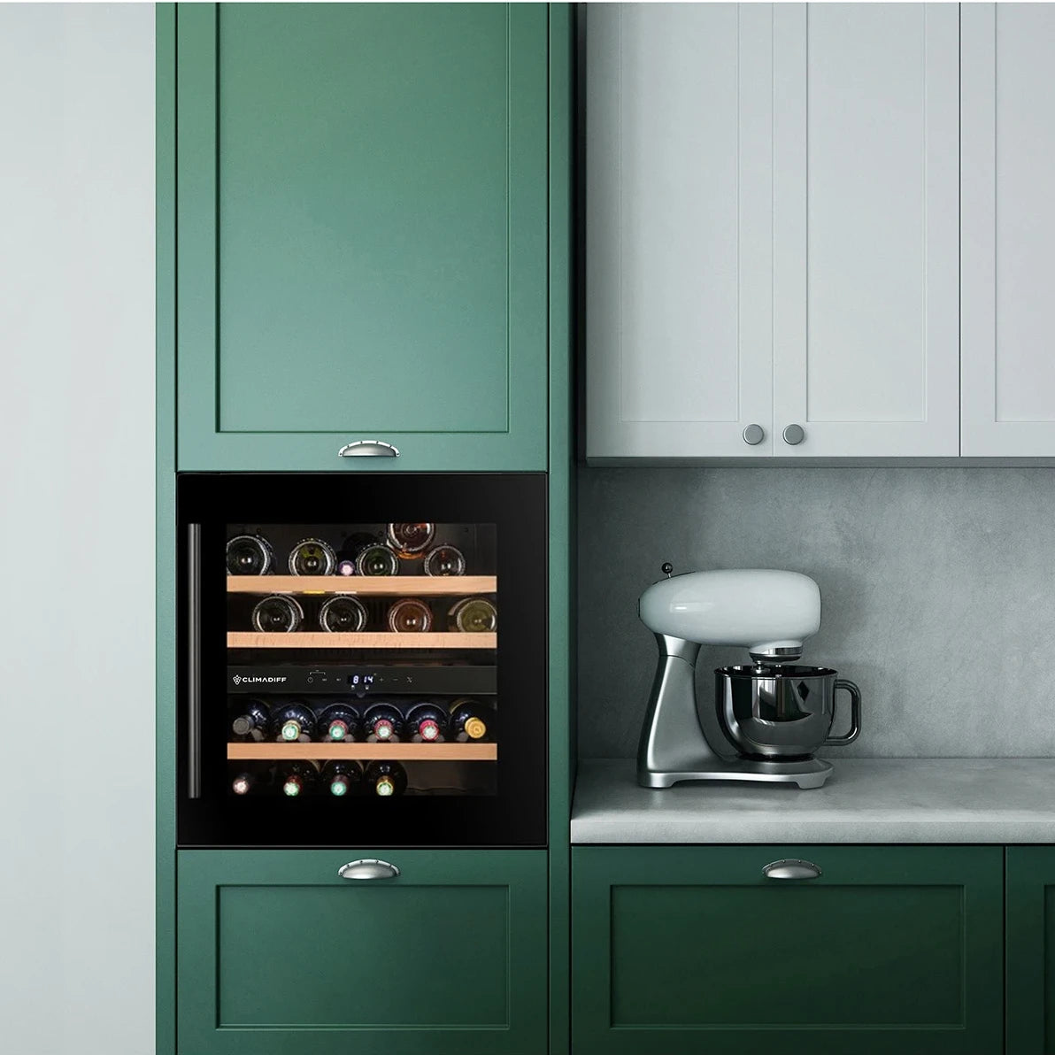 Vinoteca integrable 36 botellas Climadiff CBI36D2B doble zona