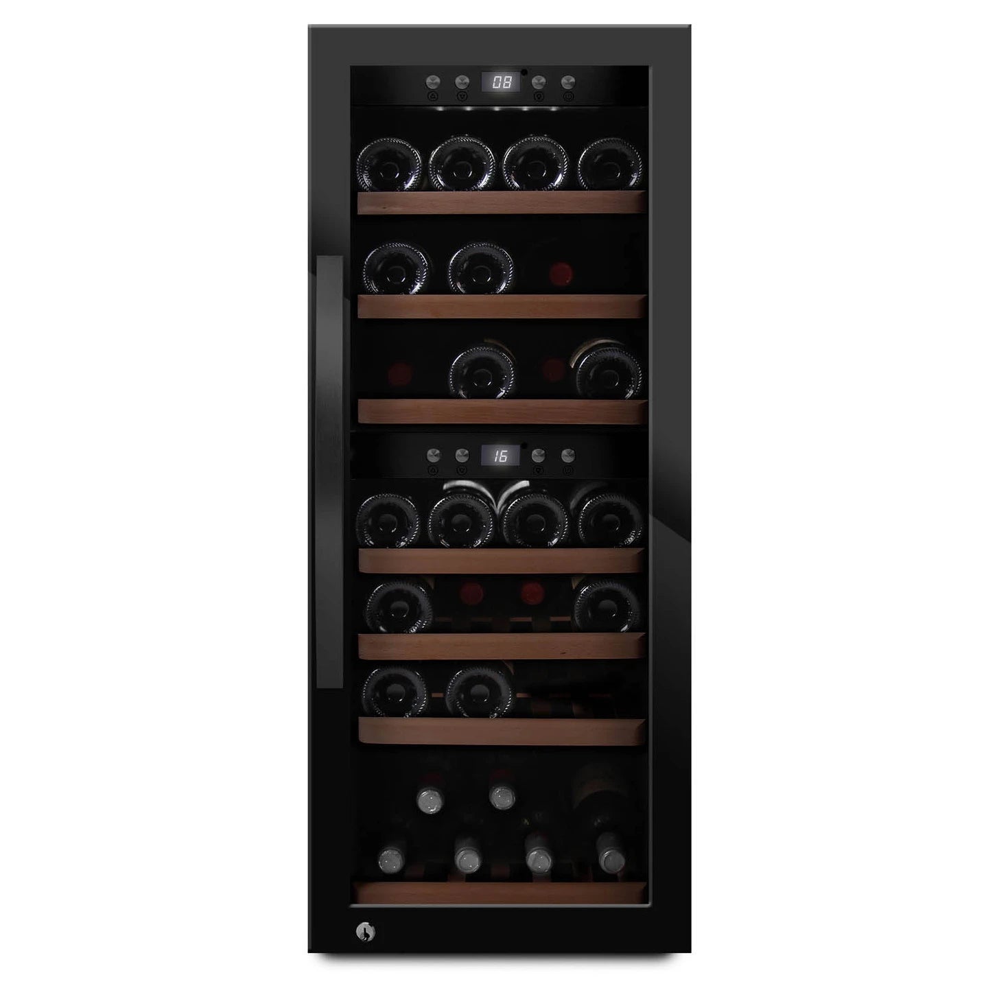 Wine Cooler 38 bottles mQuvée WineExpert 38 Fullglass Black Dual-zone
