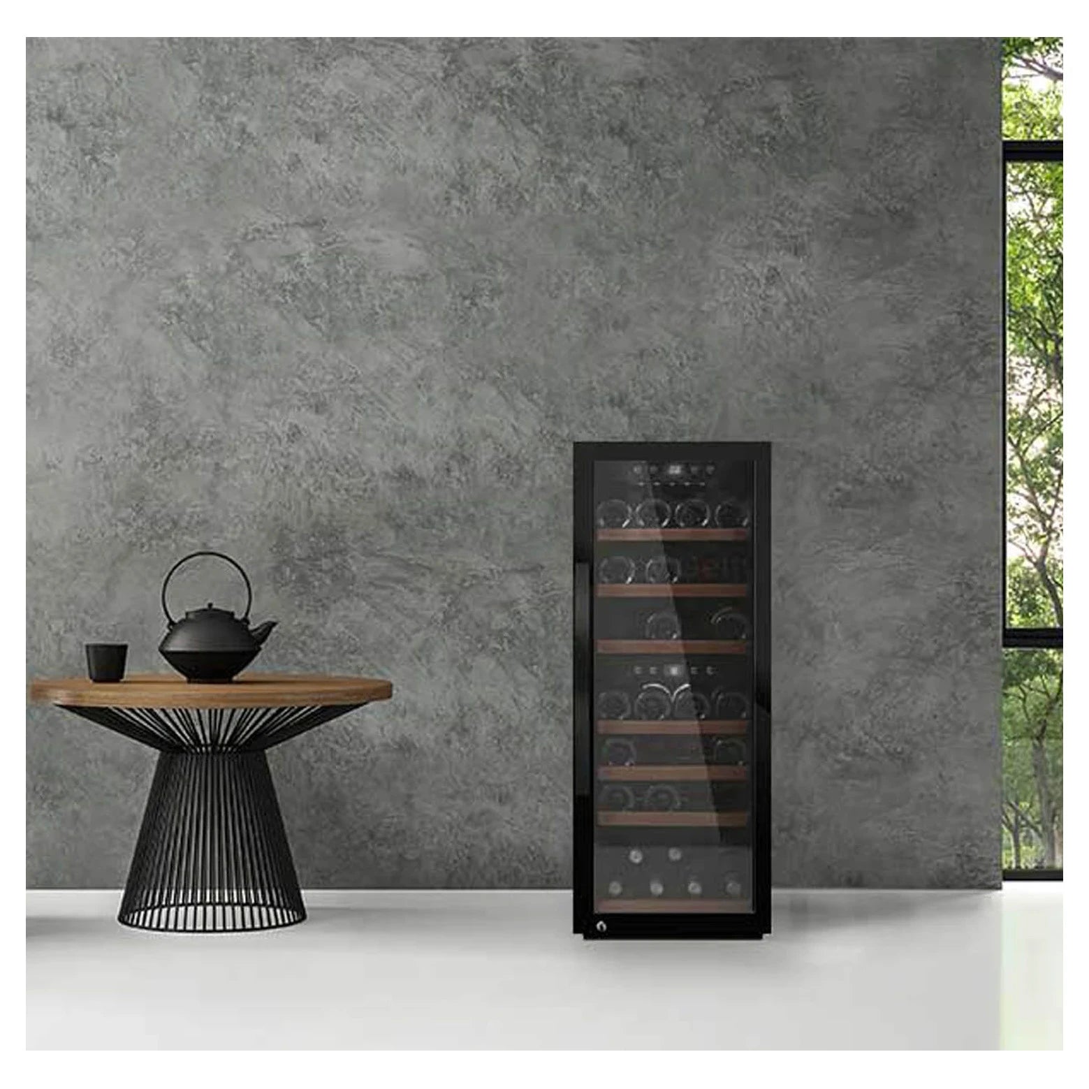 Wine Cooler 38 bottles mQuvée WineExpert 38 Fullglass Black Dual-zone