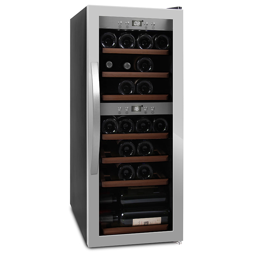 Wine Cooler 38 bottles mQuvée WineExpert 38 Stainless Dual-zone