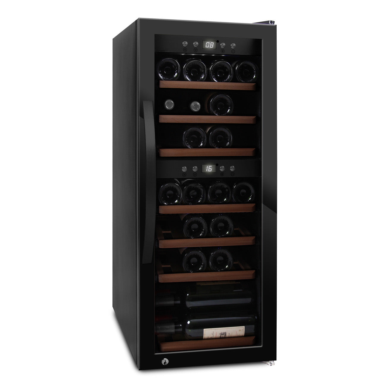 Wine Cooler 38 bottles mQuvée WineExpert 38 Fullglass Black Dual-zone