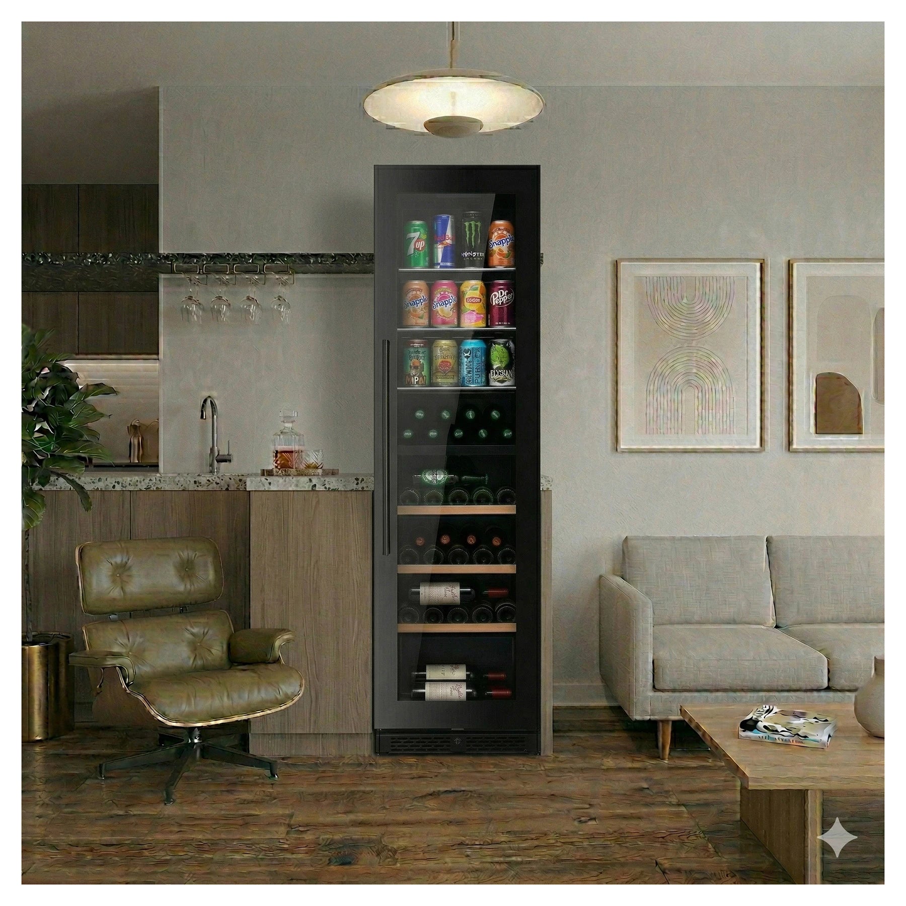 Wine Cooler 41 bottles + Beverage Fridge ClimaVin Noir142
