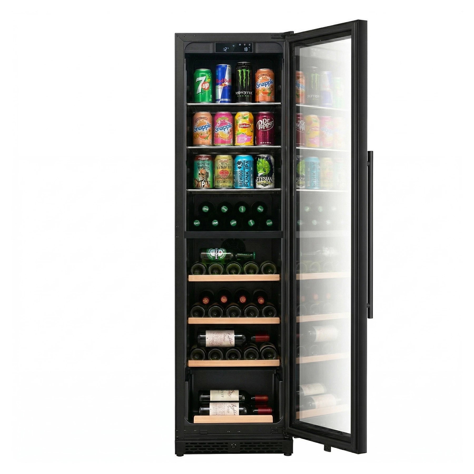 Wine Cooler 41 bottles + Beverage Fridge ClimaVin Noir142