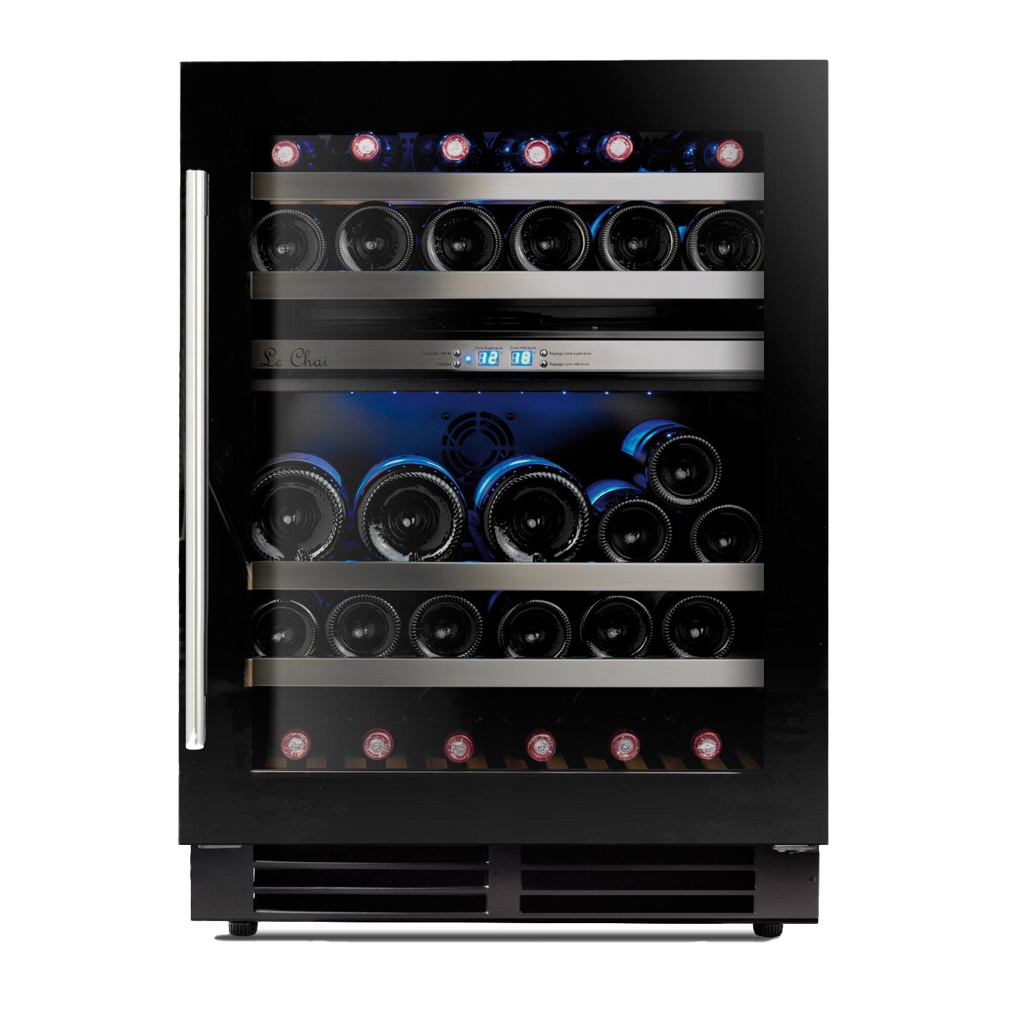 Built-in Wine Cooler 44 bottles Le Chai LBN445 Black Dual-zone