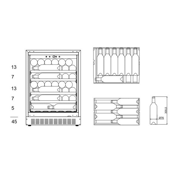 Wine Cooler 44 bottles mQuvée WineStore 78