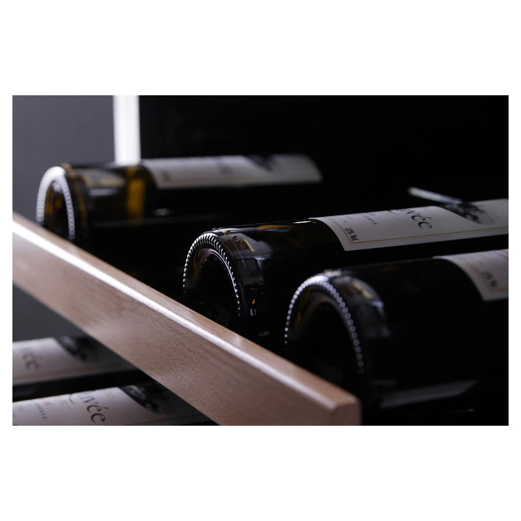 Wine Cooler 45 bottles mQuvée WineCave 60DD Fullglasss Black Dual-zone