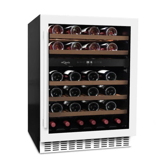 Vinoteca 45 botellas doble zona mQuvée WineCave 720 60D Powder White