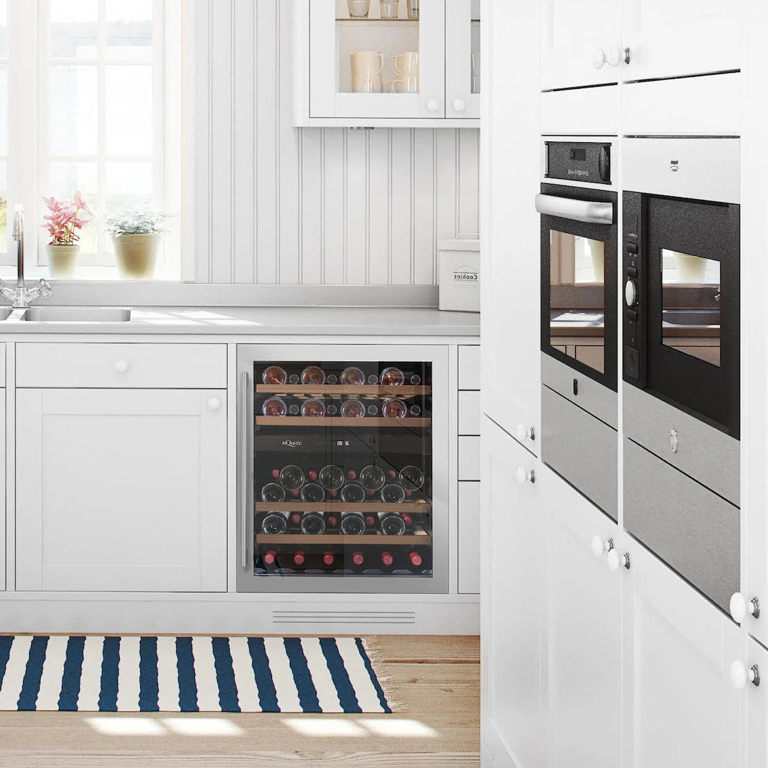 Wine Cooler 45 bottles mQuvée WineCave 700 60D Stainless Dual-zone