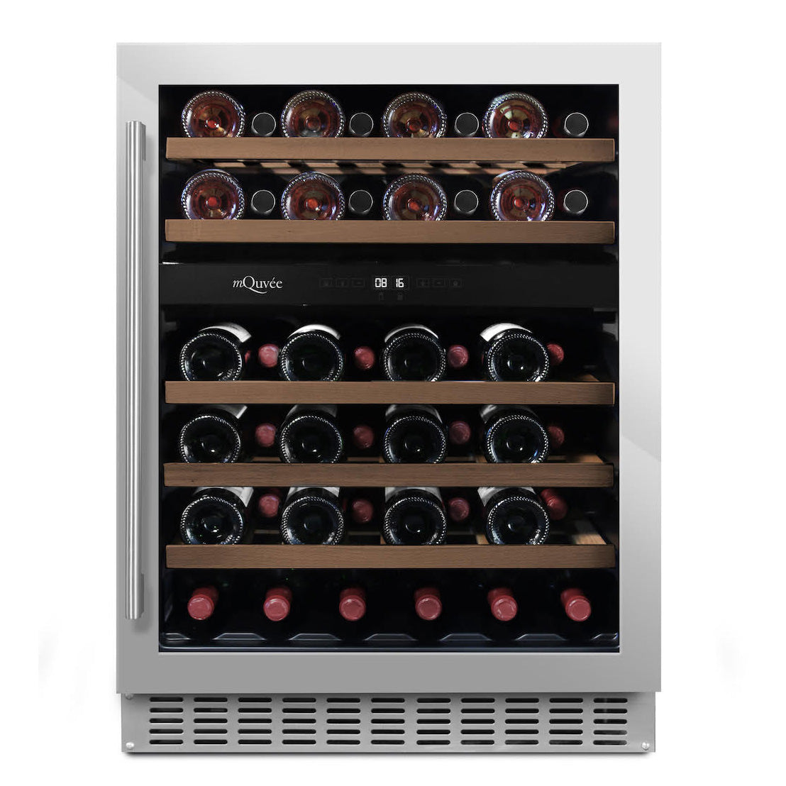 Wine Cooler 45 bottles mQuvée WineCave 700 60D Stainless Dual-zone