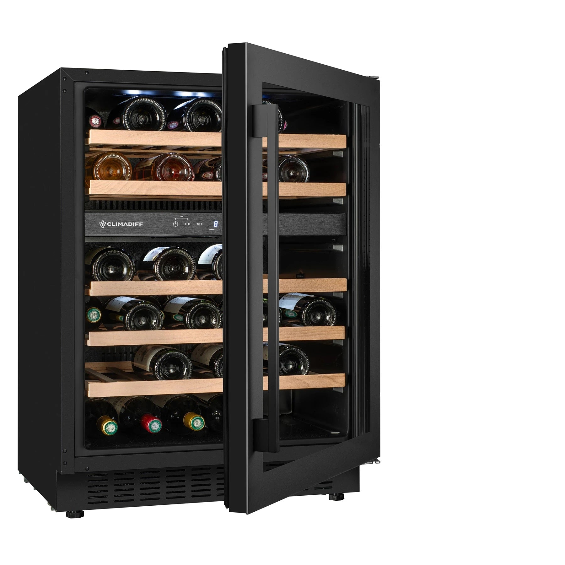 Wine Cooler 46 bottles Climadiff CBU50DZBM Dual-zone