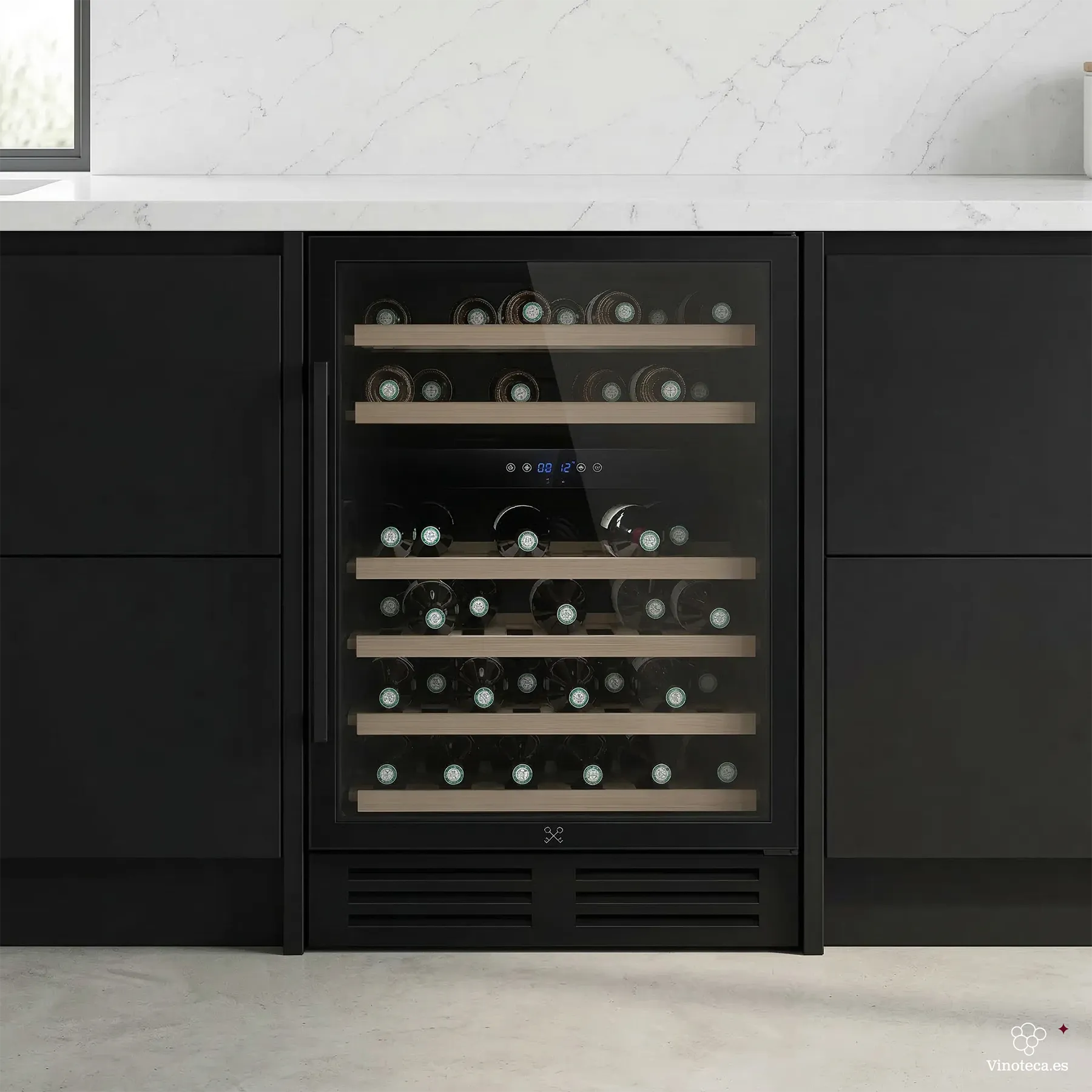 Vinoteca 46 botellas Les Petits Champs CAVCEDB46 doble zona