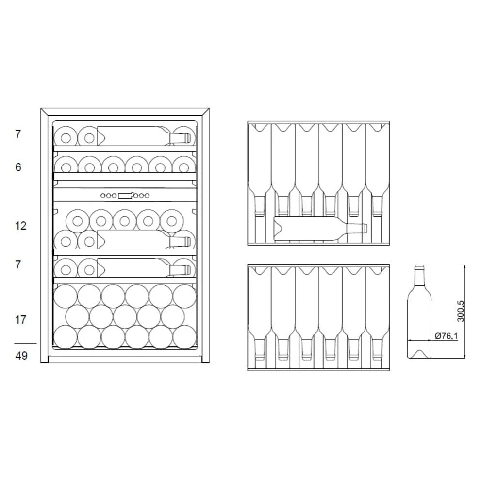 Wine Cooler 49 bottles mQuvée WineKeeper 49D Stainless Dual-zone