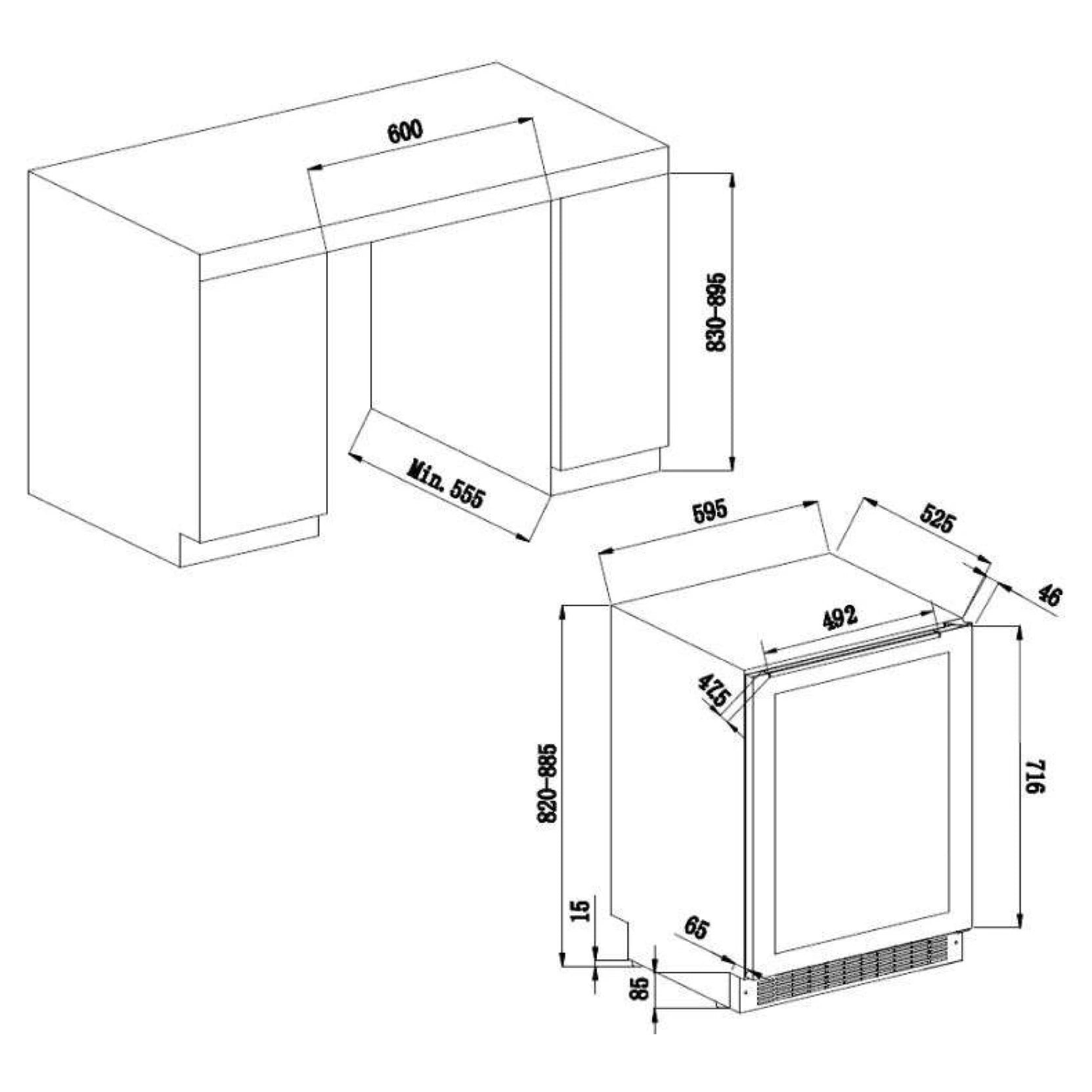 Vinoteca 50 botellas Avintage AVU52TXA