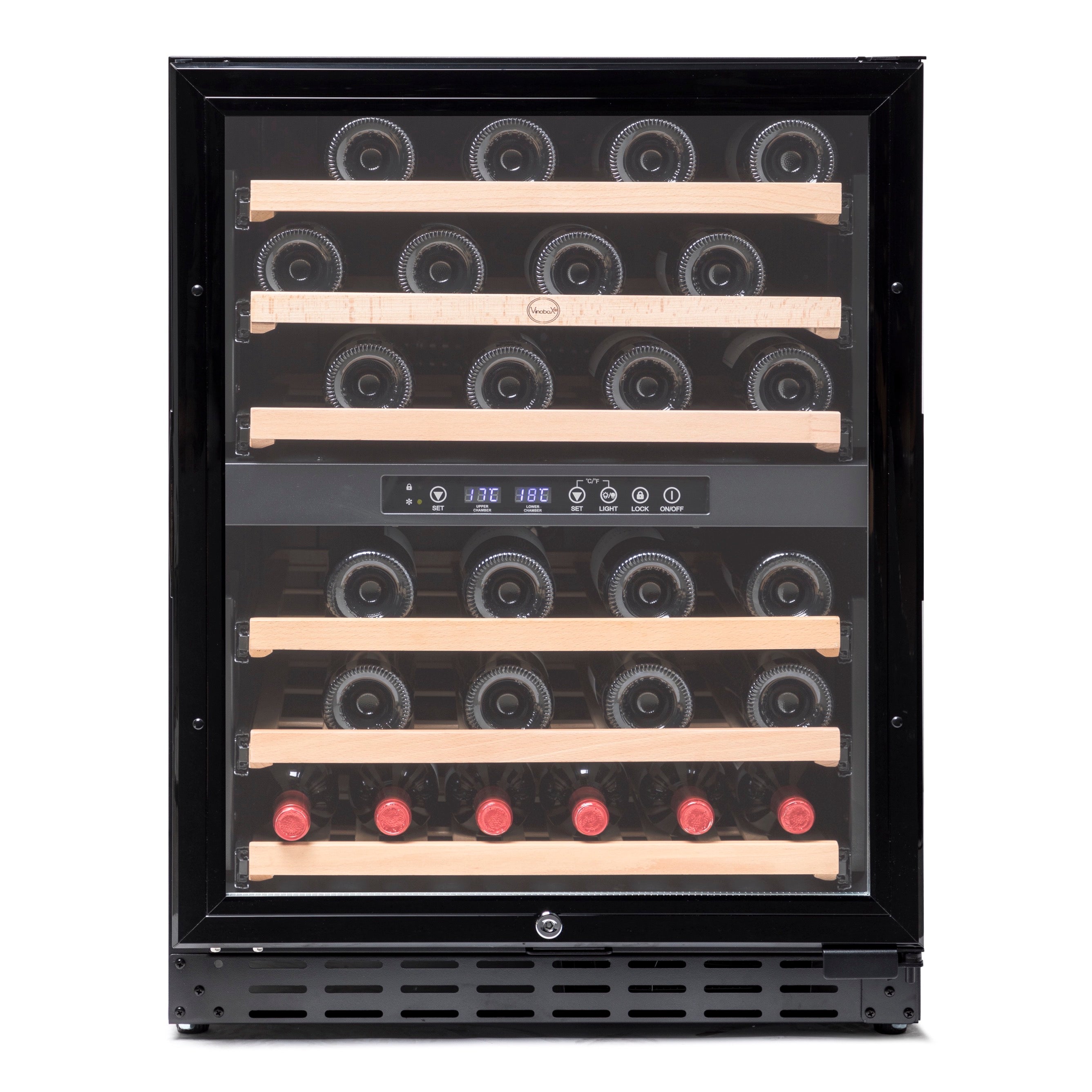 Built-in Wine Cooler 50 bottles Vinobox 50GC 2T Black Dual-zone