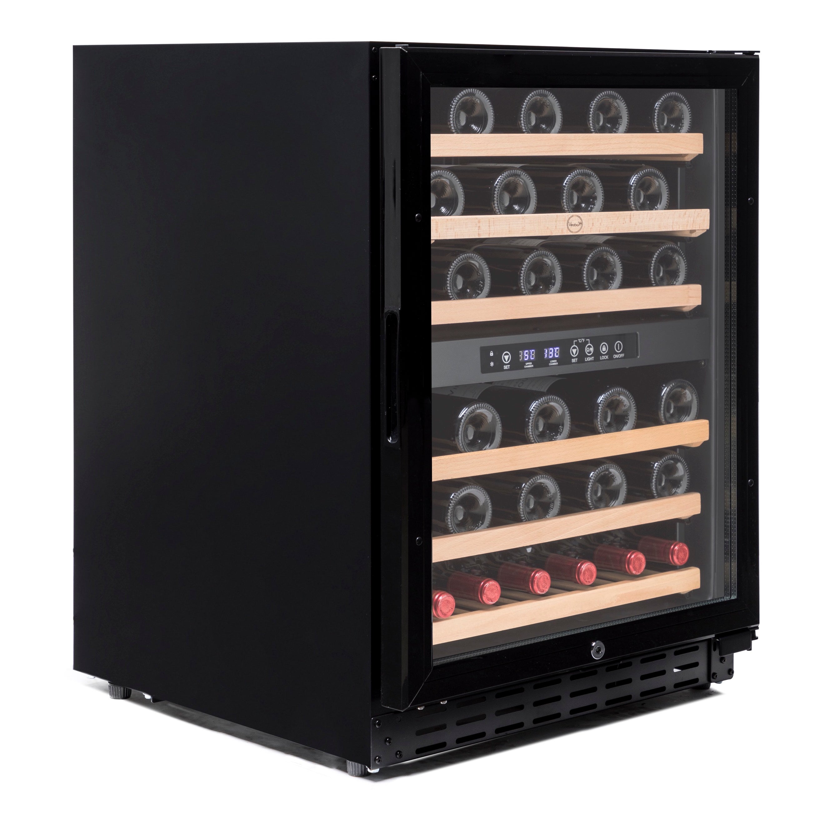 Built-in Wine Cooler 50 bottles Vinobox 50GC 2T Black Dual-zone