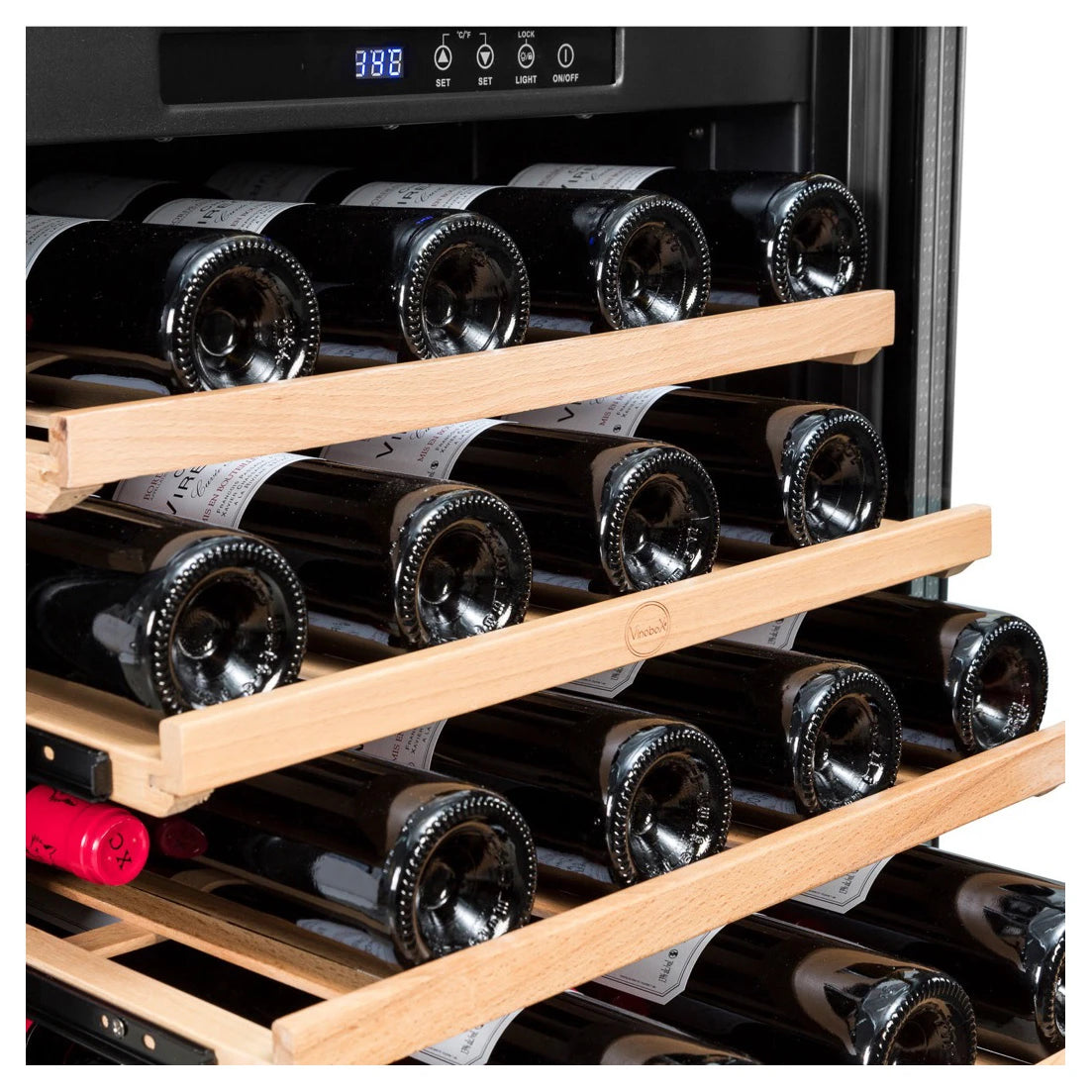 Vinoteca Vinobox V50 GC 1T Black con control digital de temperatura y luz interior.
