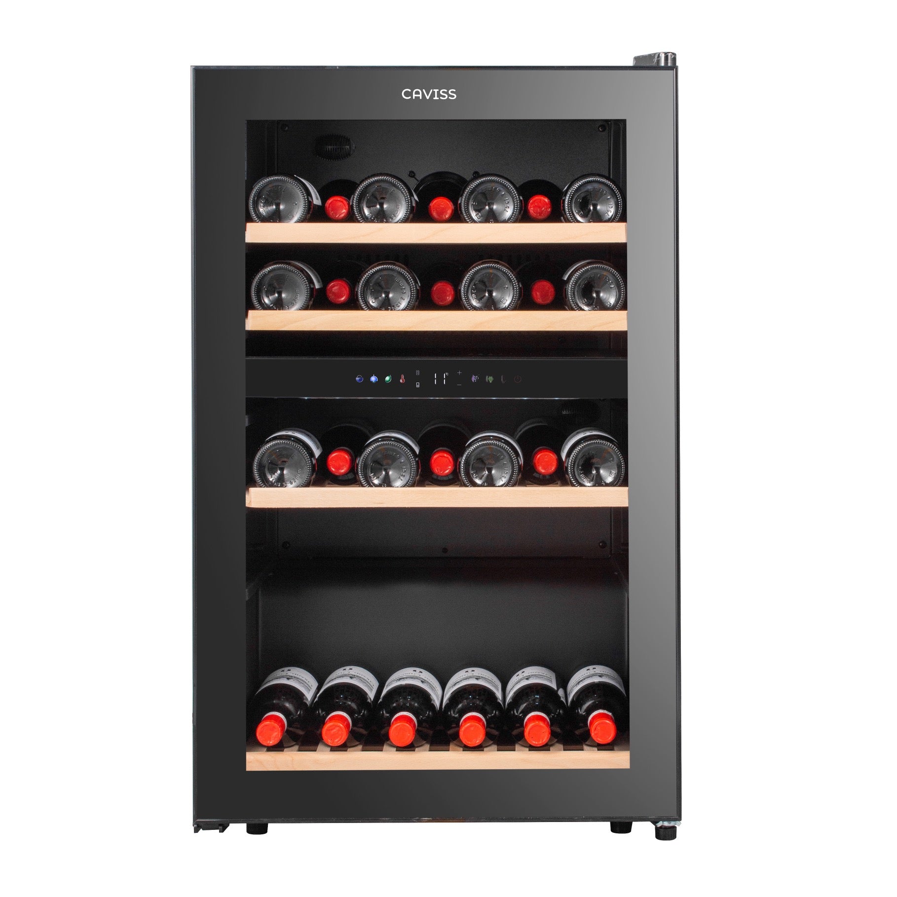 Vinoteca doble zona 59 botellas Caviss C259CBEG cerrada