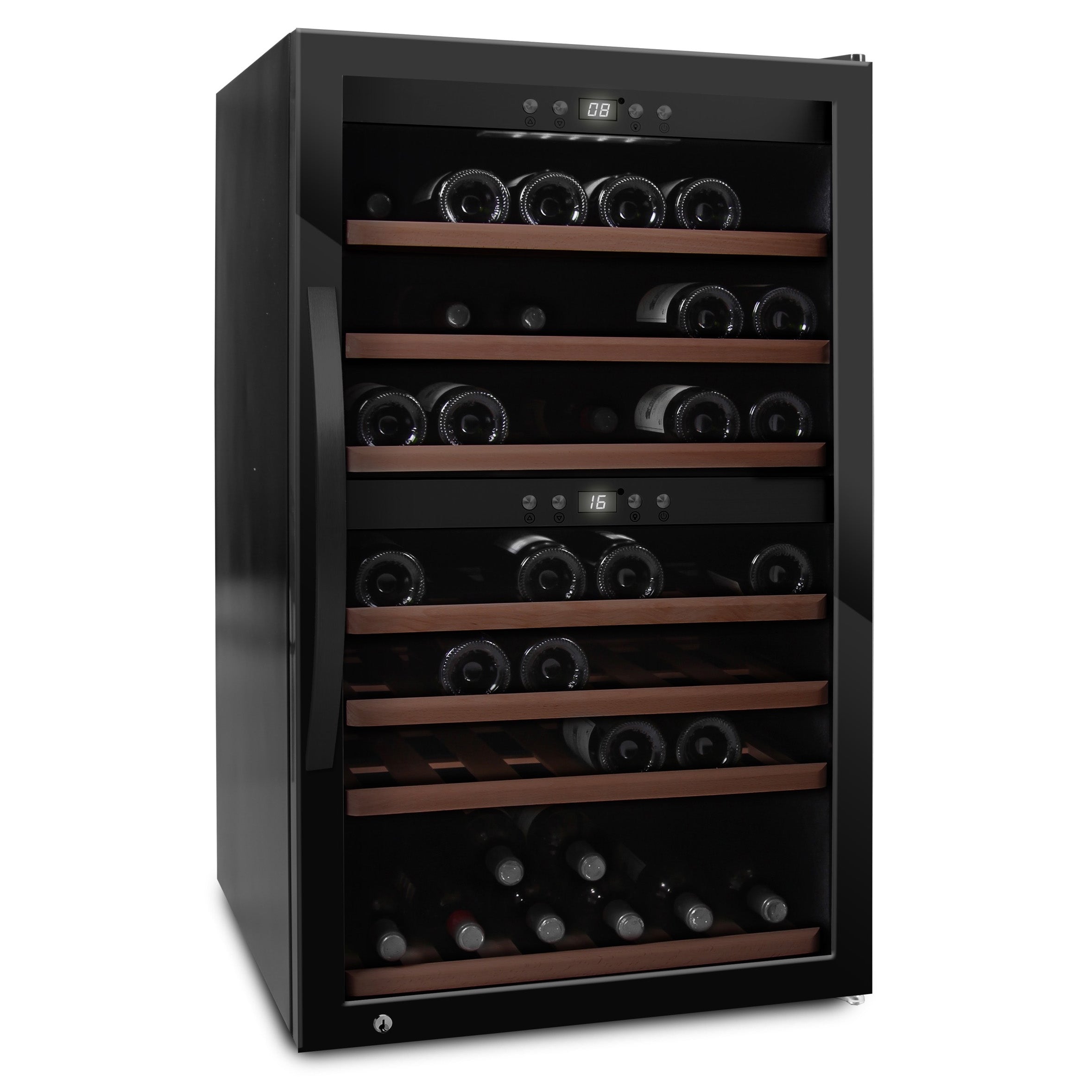 Wine Cooler 66 bottles mQuvée WineExpert 66 Fullglass Black Dual-zone
