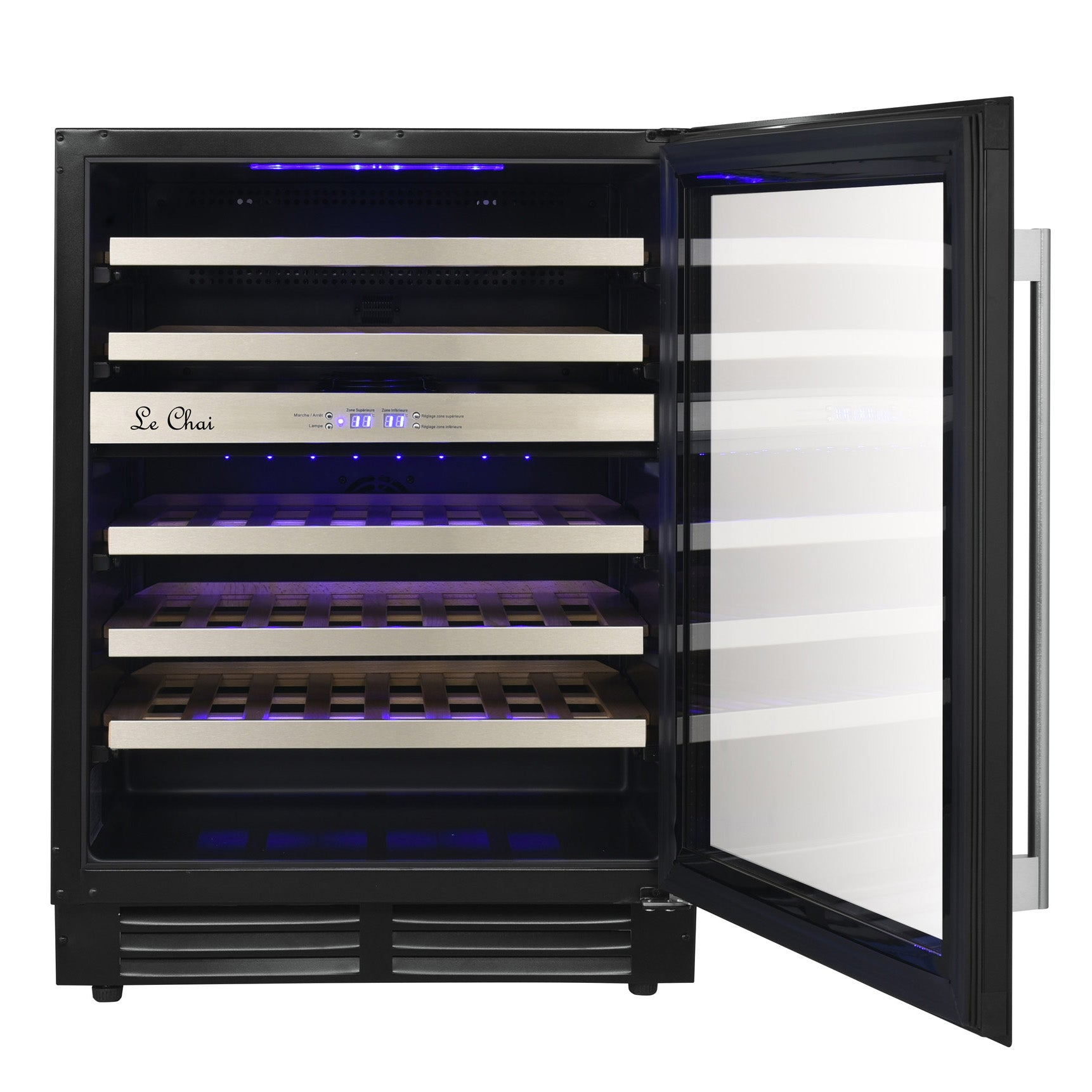 Built-in Wine Cooler 46 bottles Le Chai LBN468 Black Dual-zone