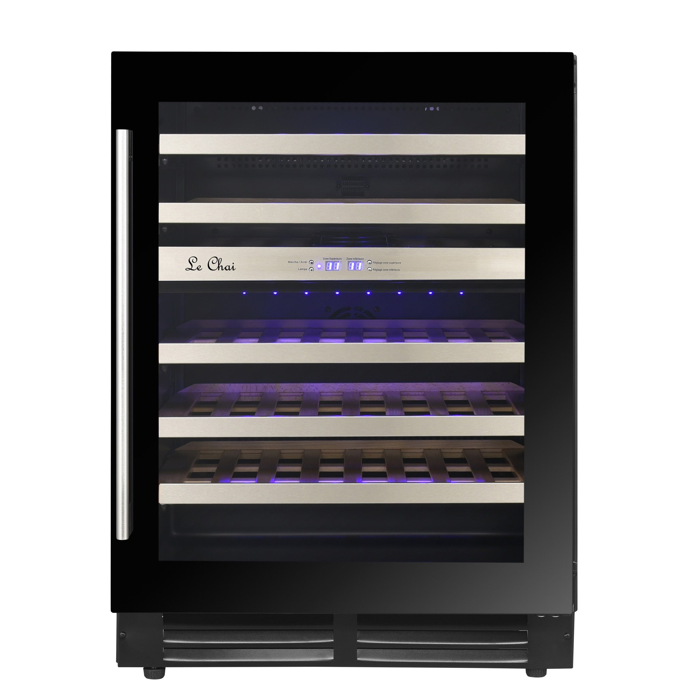 Built-in Wine Cooler 46 bottles Le Chai LBN468 Black Dual-zone