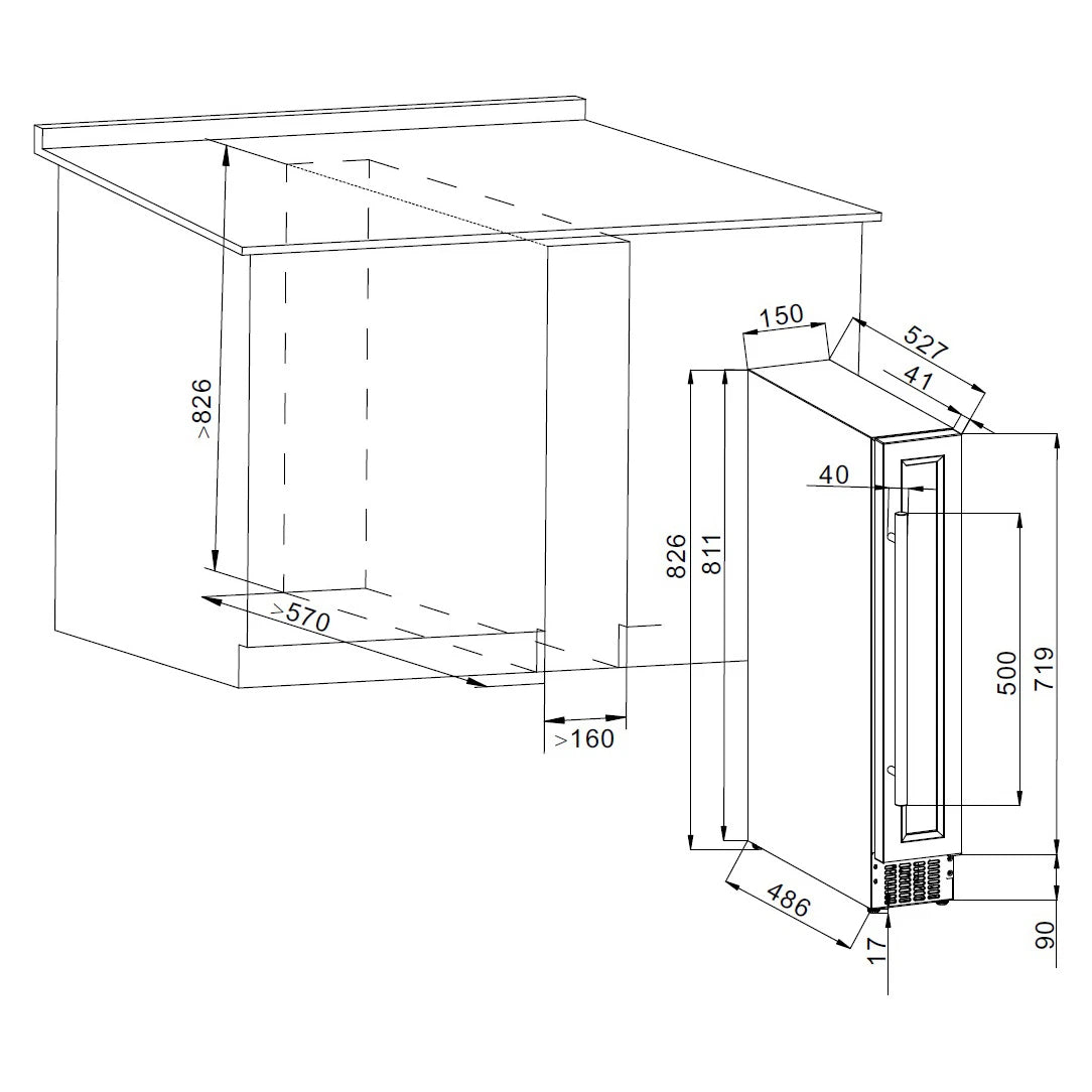 Vinoteca 7 botellas Climadiff CLE7