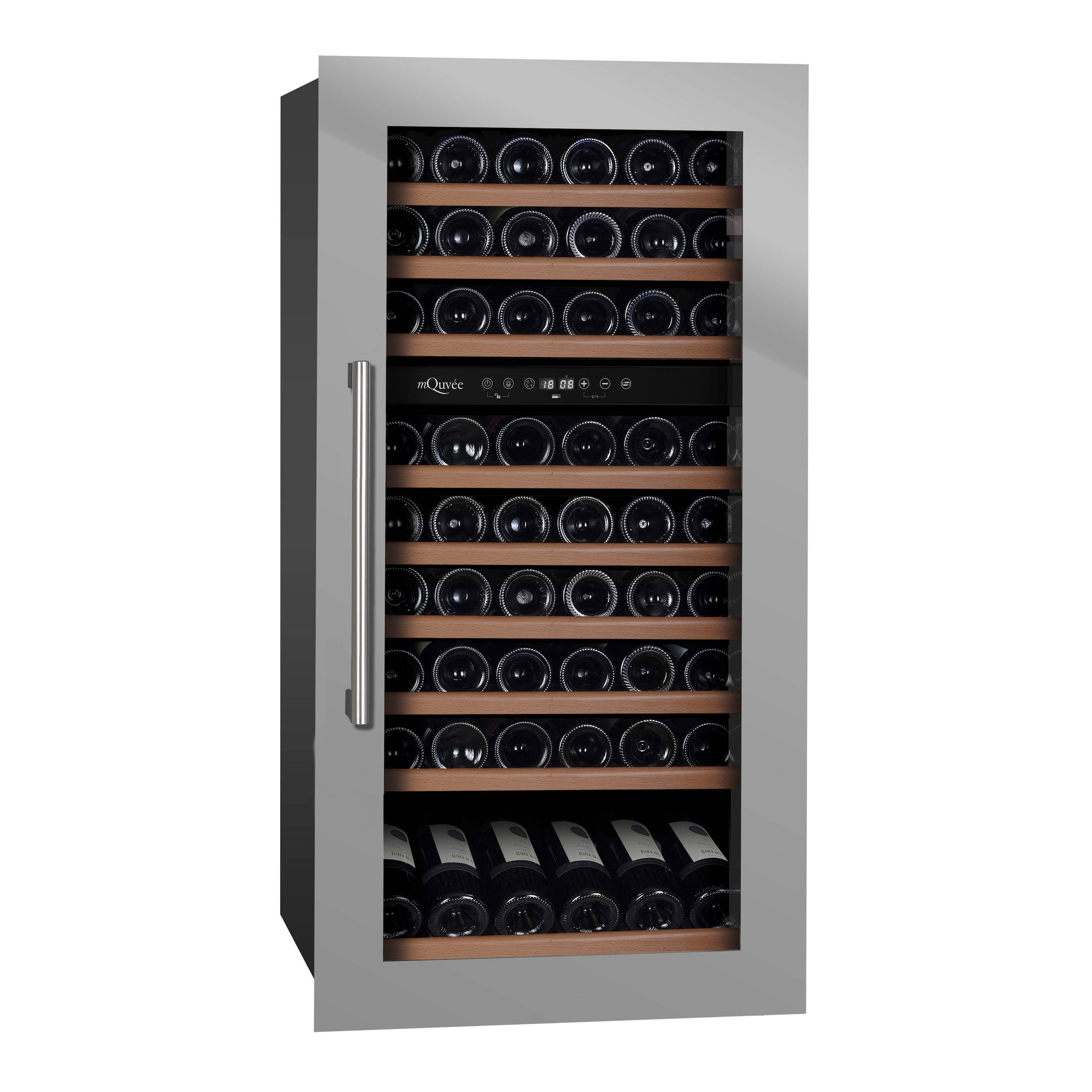 Built-in Wine Cooler 70 bottles mQuvée WineKeeper 70D Stainless Dual-zone