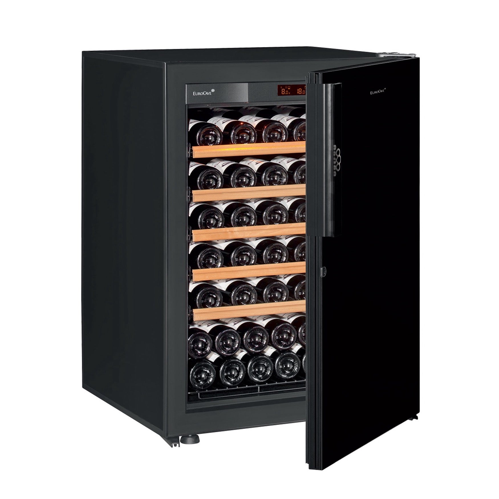 Vinoteca 74 botellas EuroCave Pure SBP5 Multitemperatura Black Piano