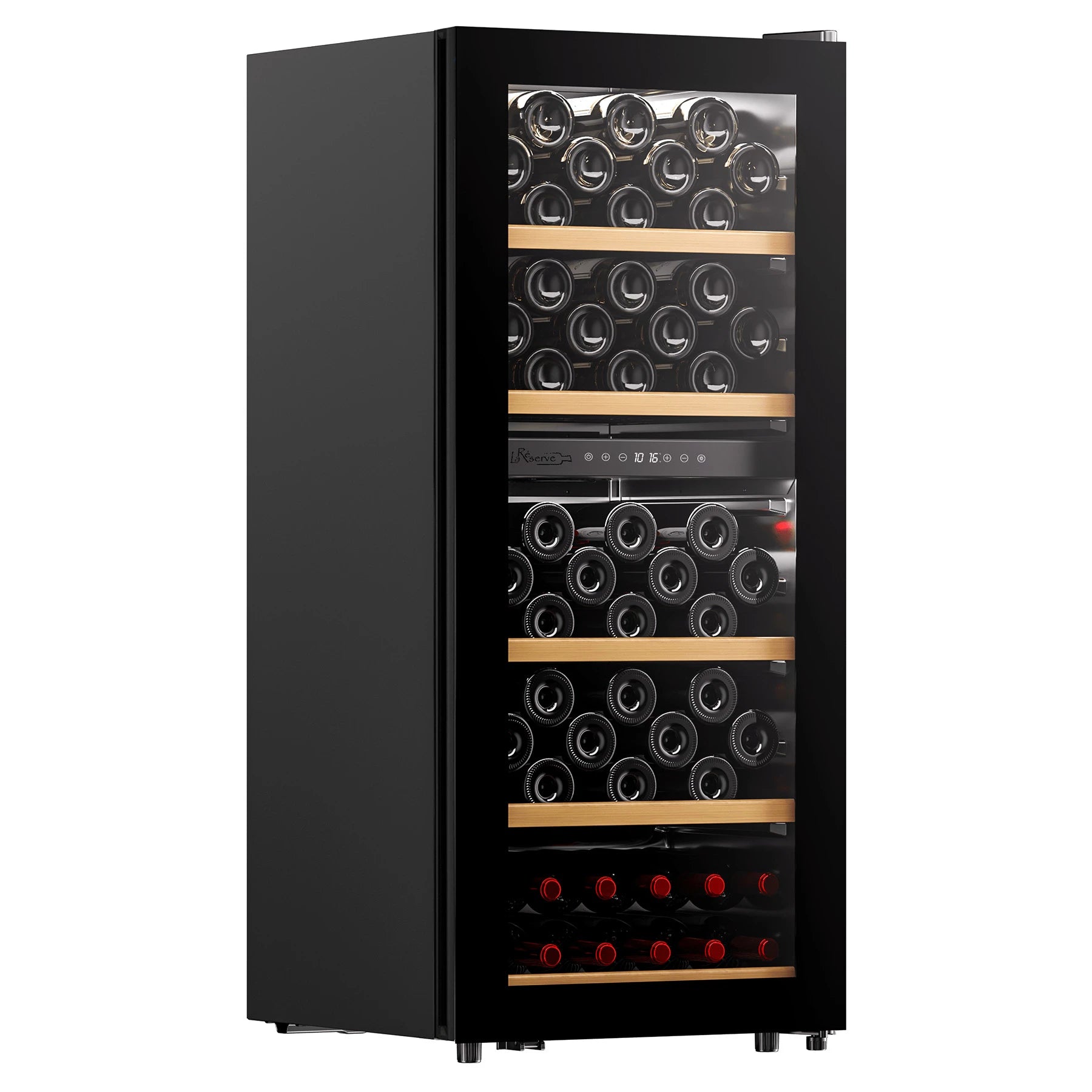 Vinoteca La Réserve RWC296FN1 de 96 botellas con puerta de cristal negro, imagen de producto