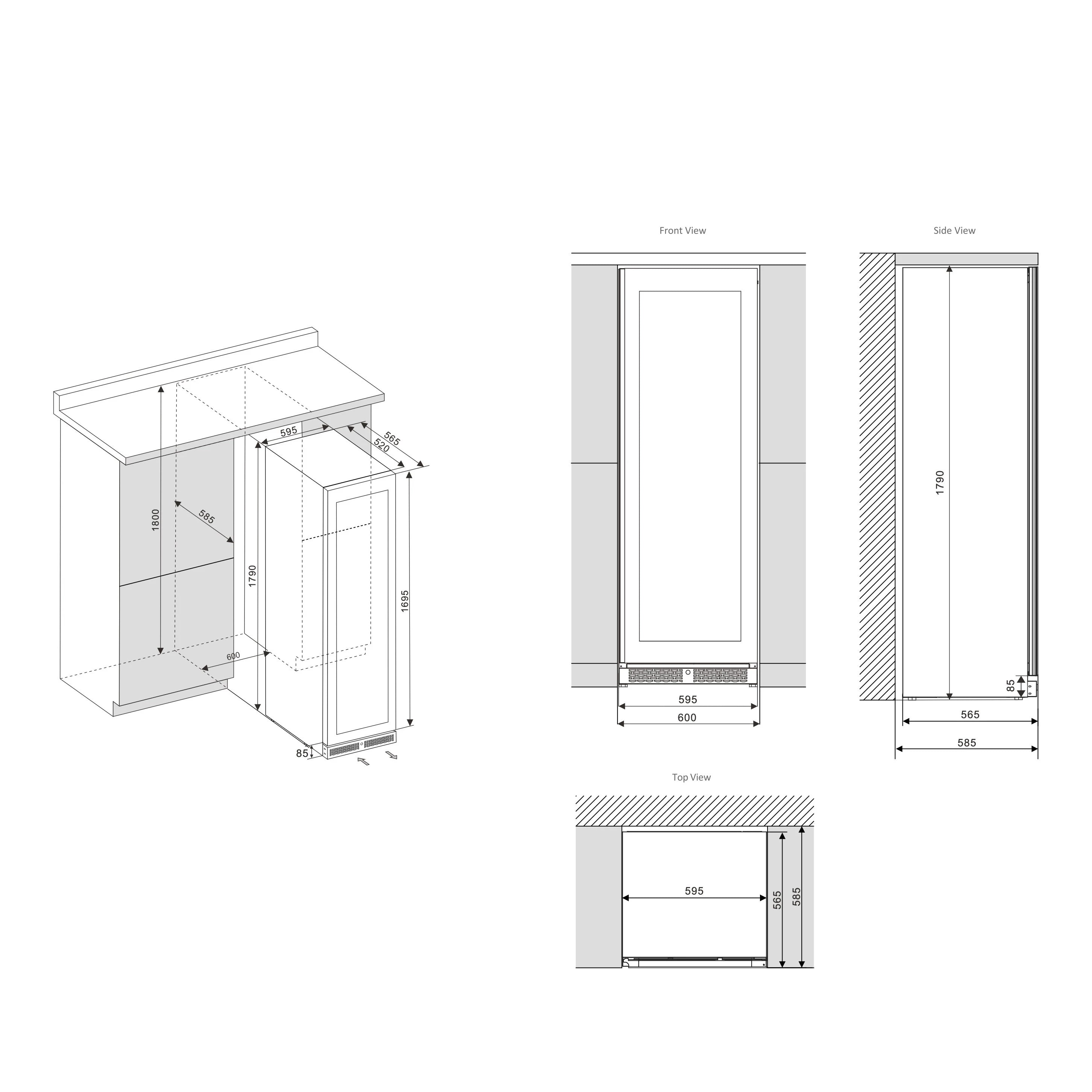 Vinoteca & Refrigerador de bebidas CELLA WBV122D Black
