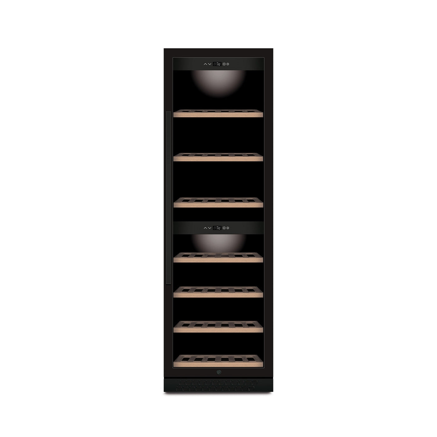 Vinoteca 180 botellas Caso WineChef Pro 180 Black frontal cerrada vacía