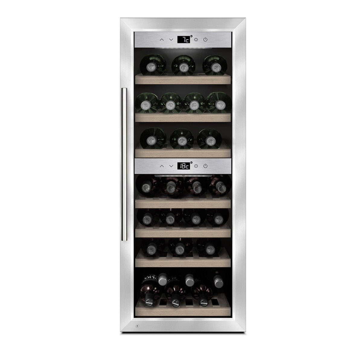 Vinoteca 38 botellas Caso WineComfort 380 Smart frontal llena cerrada