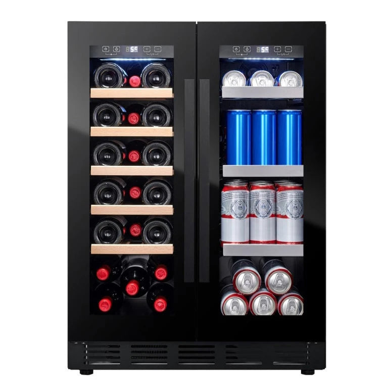Wine Cooler 20 bottles Cavin Arctic Collection 60D Duo Full Glass Black Dual-zone