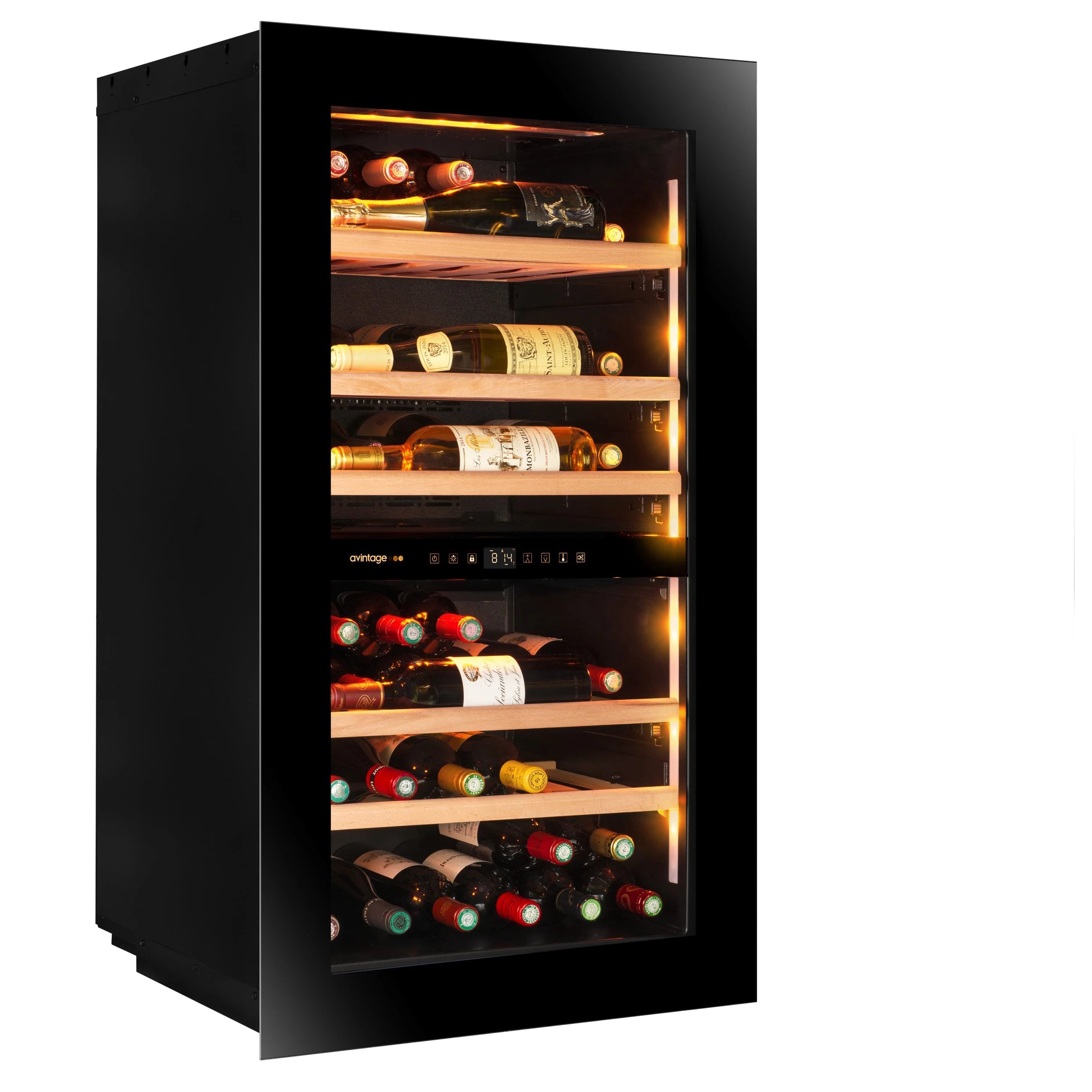 Imagen de la Vinoteca 56 botellas Avintage AVI105PLATINUM doble Zona.