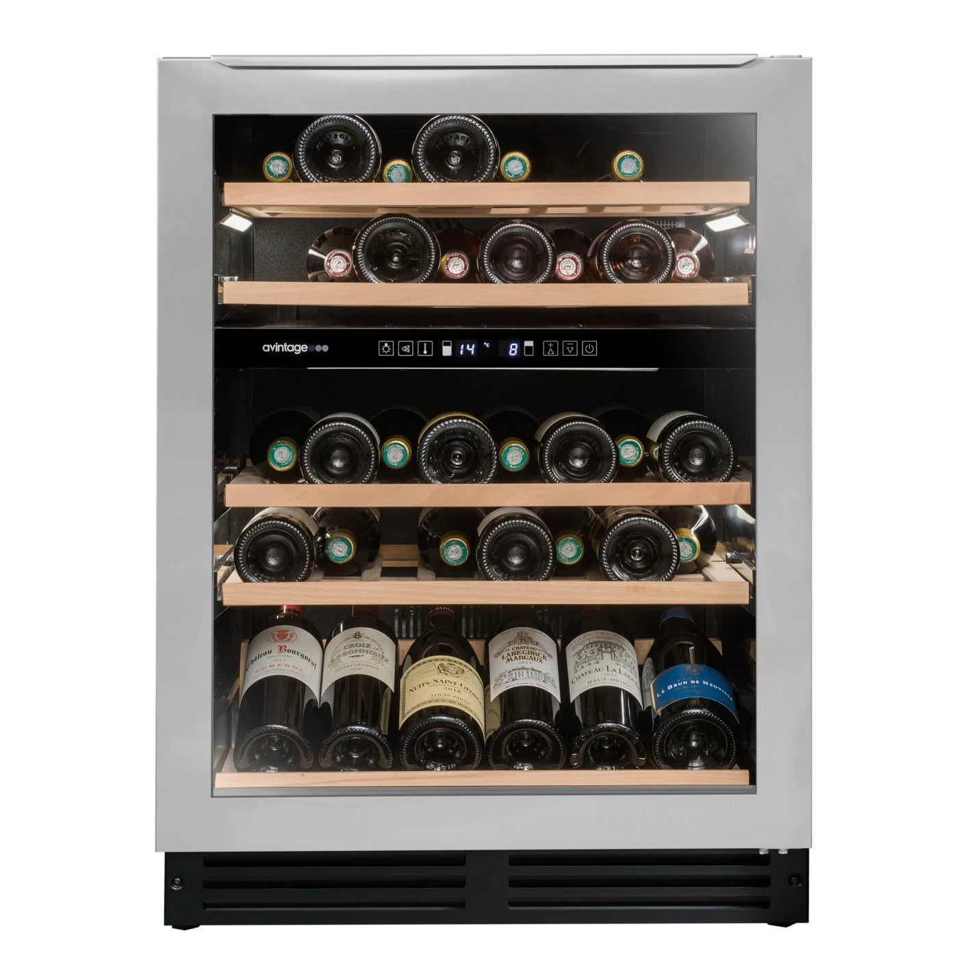 Imagen de la Vinoteca 53 botellas Avintage AVU54TDZX1 doble zona.