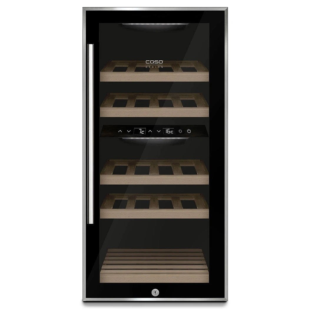 Wine Cooler 24 bottles Caso WineComfort 24 Black Dual-zone