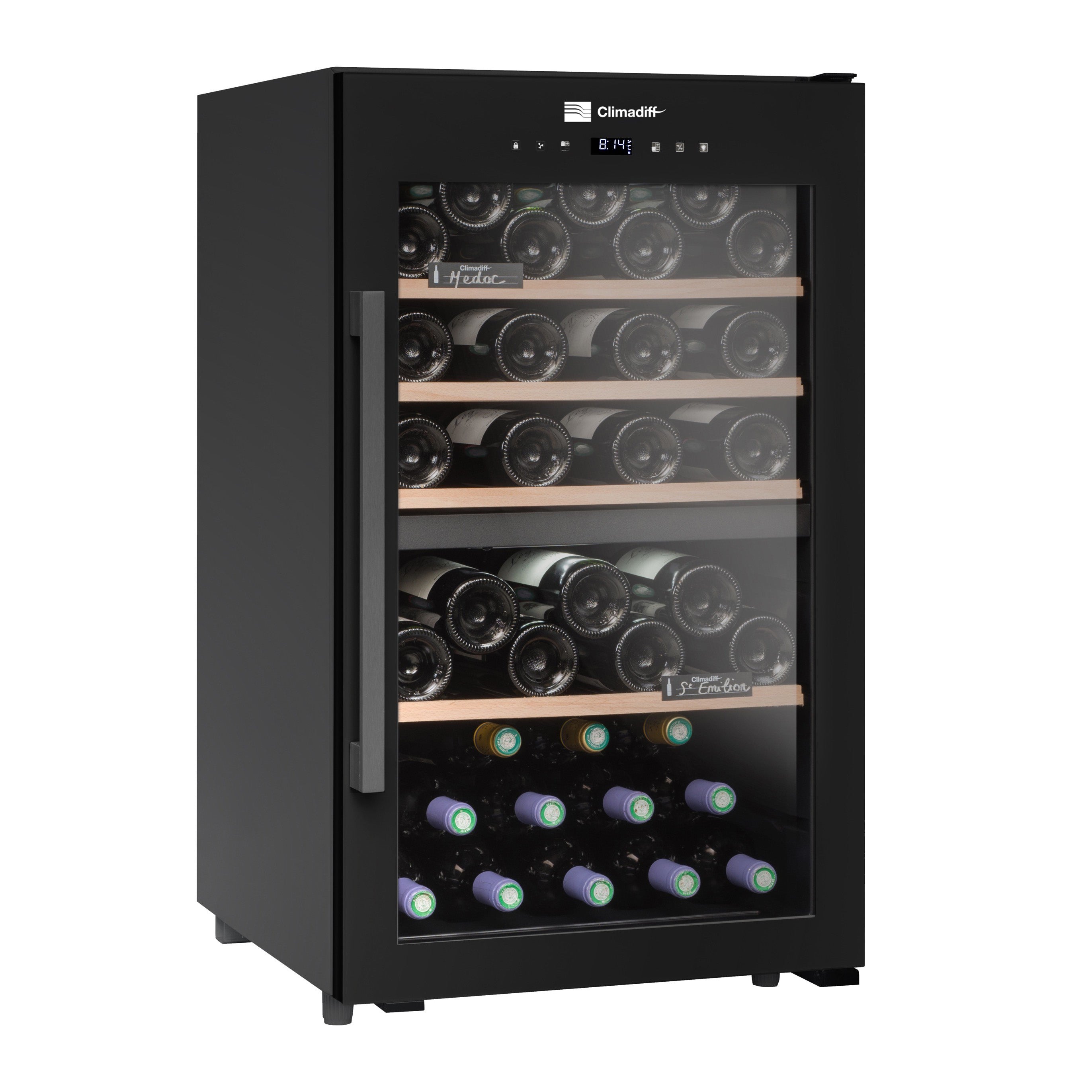 Vinoteca 56 botellas Climadiff CLD55B1 doble zona