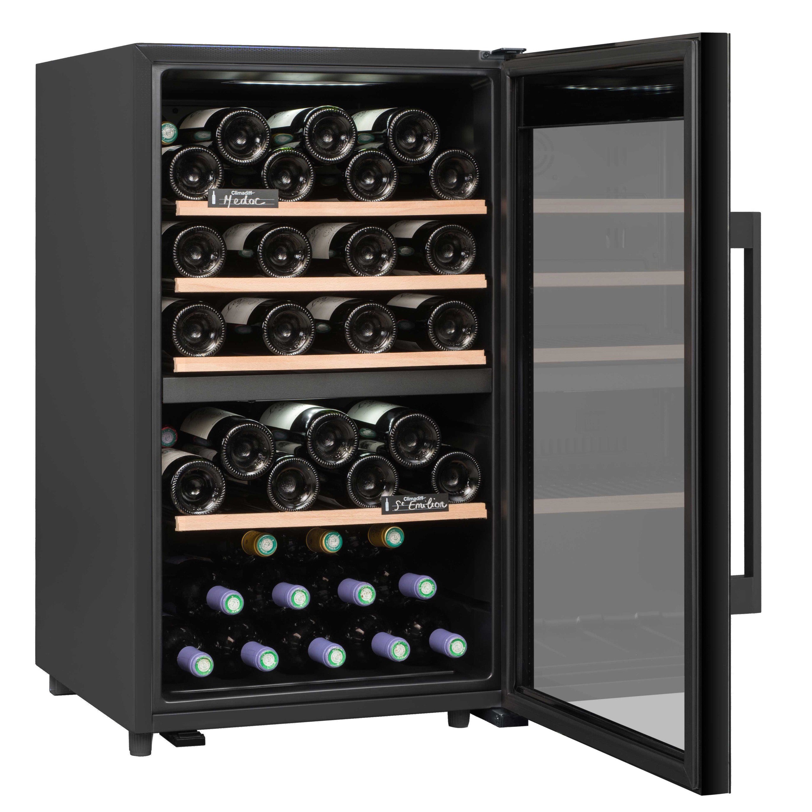 Vinoteca 56 botellas Climadiff CLD55B1 doble zona