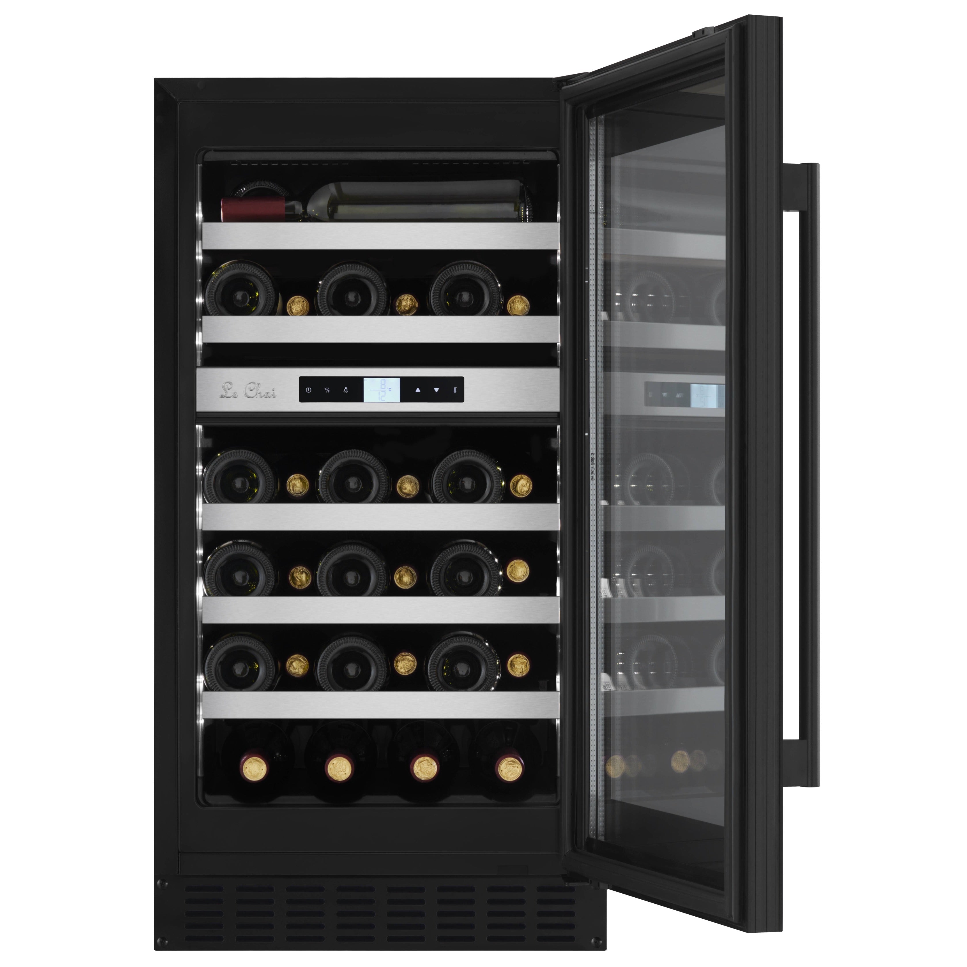 Vinoteca doble zona 33 botellas LBN330 abierta