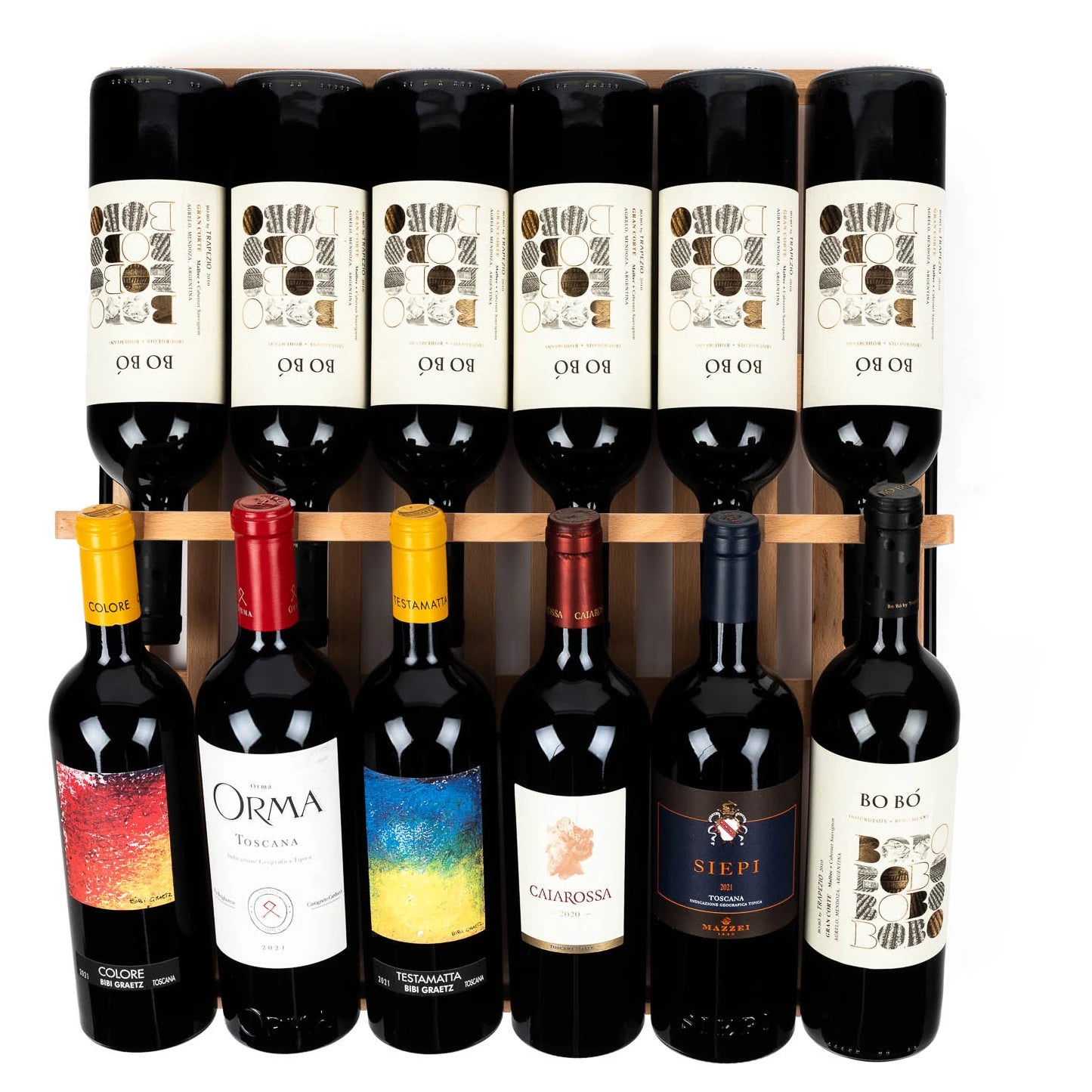 Vinoteca Vinobox 24 Design Black encastrable en columna con control digital de temperatura.