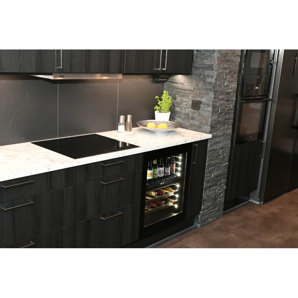 Wine Cooler 31 bottles WineCave Exclusive 700 60D Fullglass Black Push/Pull Dual-zone