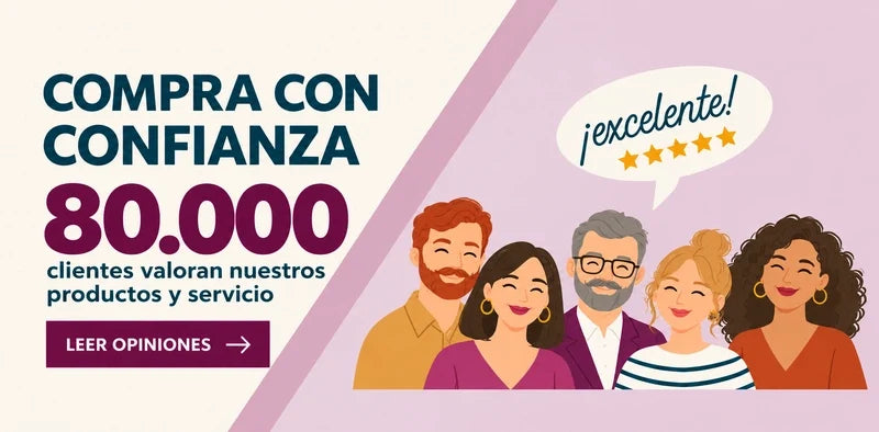 Compra con confianza: 80.000 clientes valoran nuestros productos y servicio