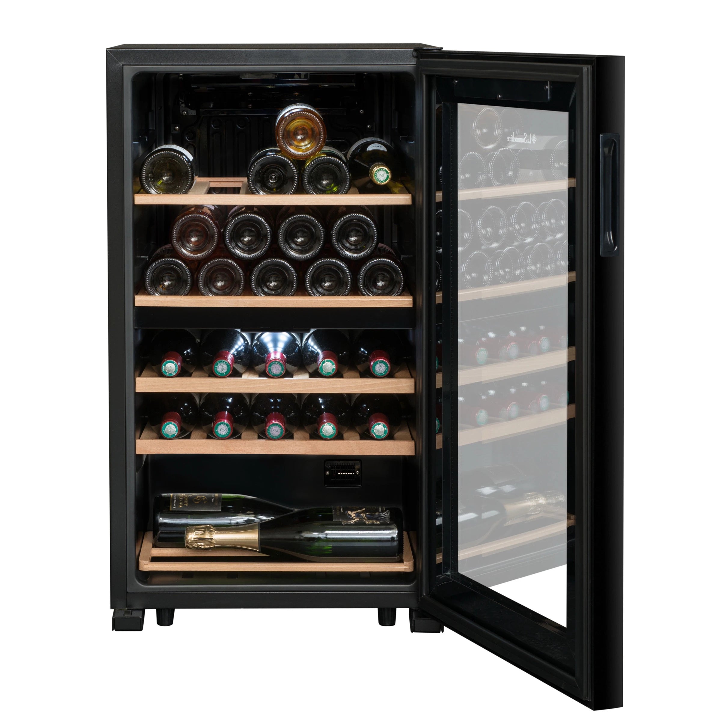 Vinoteca 32 botellas La Sommelière SLS32DZ Black doble zona