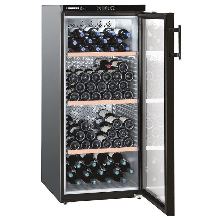 Wine Cooler 164 Bottles Liebherr WKB3212 1 Zone Black