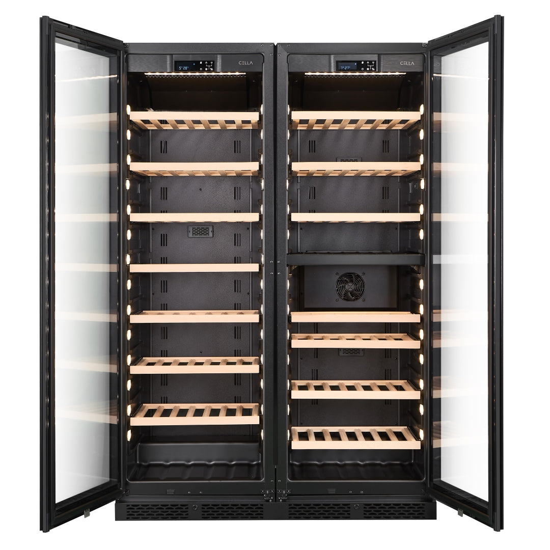 Double Wine Cooler CELLA WFS163SD Black