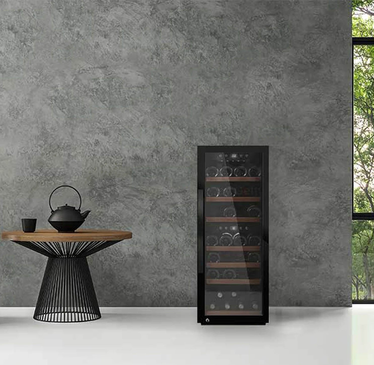 Wine Cooler 38 bottles mQuvée WineExpert 38 Fullglass Black Dual-zone