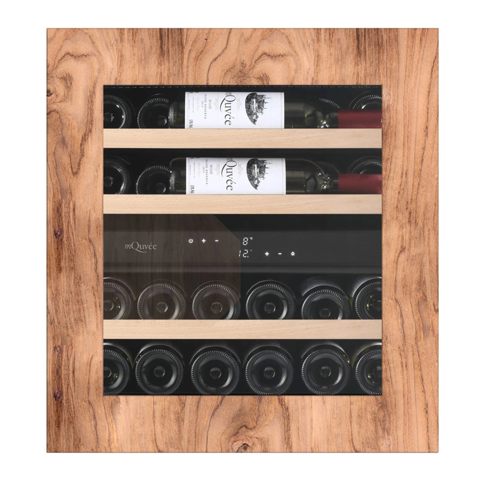 Vinoteca 26 botellas mQuvée WineKeeper Exclusive 25D Panel Ready Push-Pull doble zona